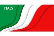 Paper cut national flag of Italy, a Texture Illustration by Vector Tradition (Thumbnail 1 of 3)