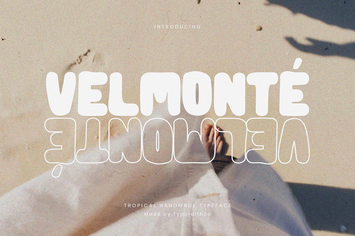 Velmonte | Bold Tropical Typeface, a Sans Serif Font by Typoraith Co (Photo 1 of 10)