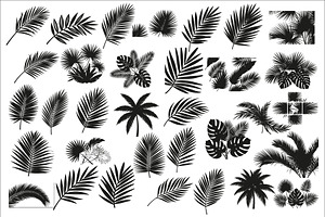 Stylish tropical palm wall decor, an Illustration by Amazin_art
