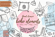 Hand Drawn Boho Vector Kit, an Object Illustration by RimzStudio (Thumbnail 1 of 7)