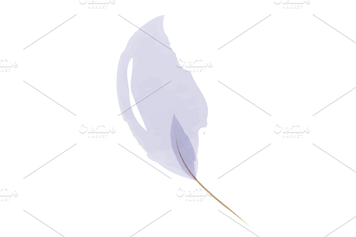 Delicate purple watercolor leaf, an Illustration by okskukuruza