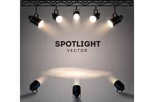Spotlights with bright white light