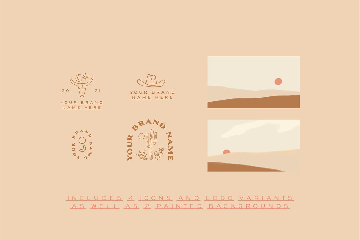 Desert Branding Logo Pack, a Branding & Logo Template by MEG BURK CHOI (Photo 2 of 2)