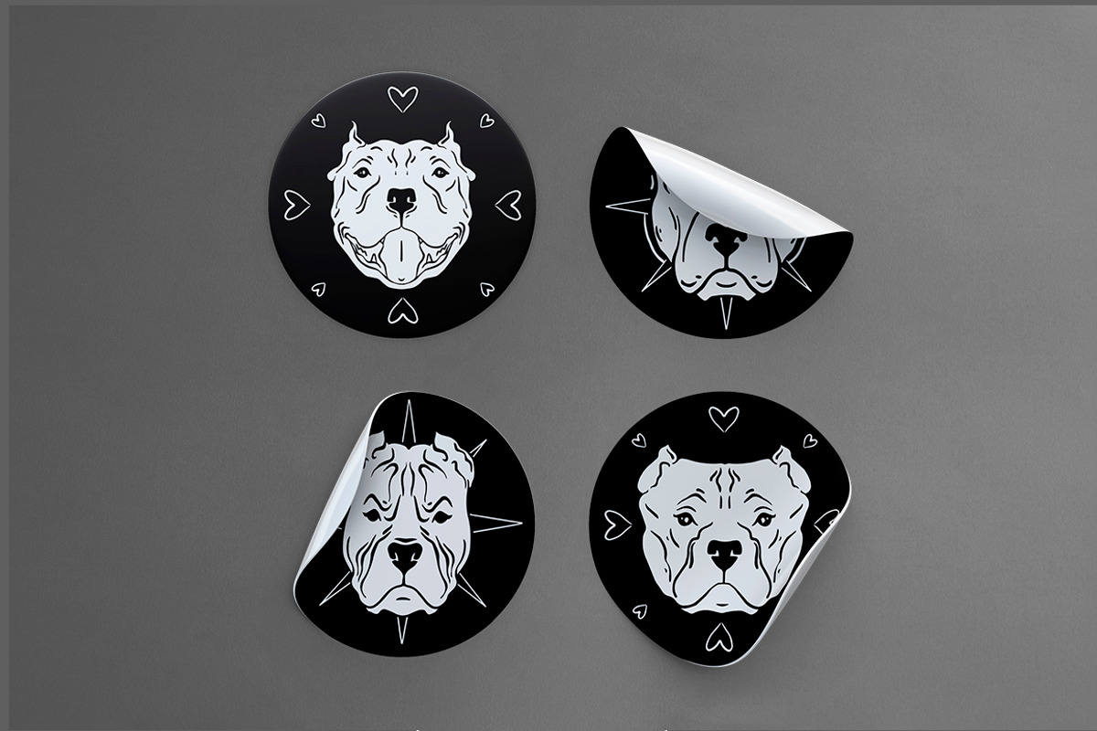 PIT BULL - set for pitbull lovers, an Illustration by Ja Polina ArtShop (Photo 2 of 10)