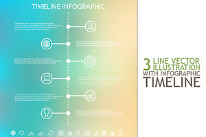 Timeline Infographic With Icons Set