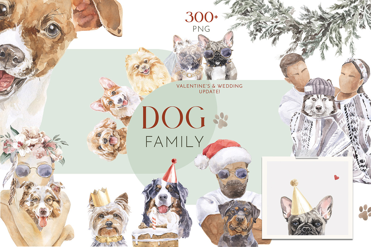 Dog Family Character Creator Clipart, an Animal Illustration by Cat In Colour (Photo 1 of 19)