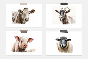 On The Farm Watercolor Collection, an Animal Illustration by artsy-fartsy (Thumbnail 3 of 11)