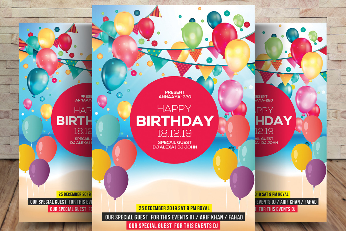 Kids Birthday Party Flyer, a Flyer Template by graphicforest