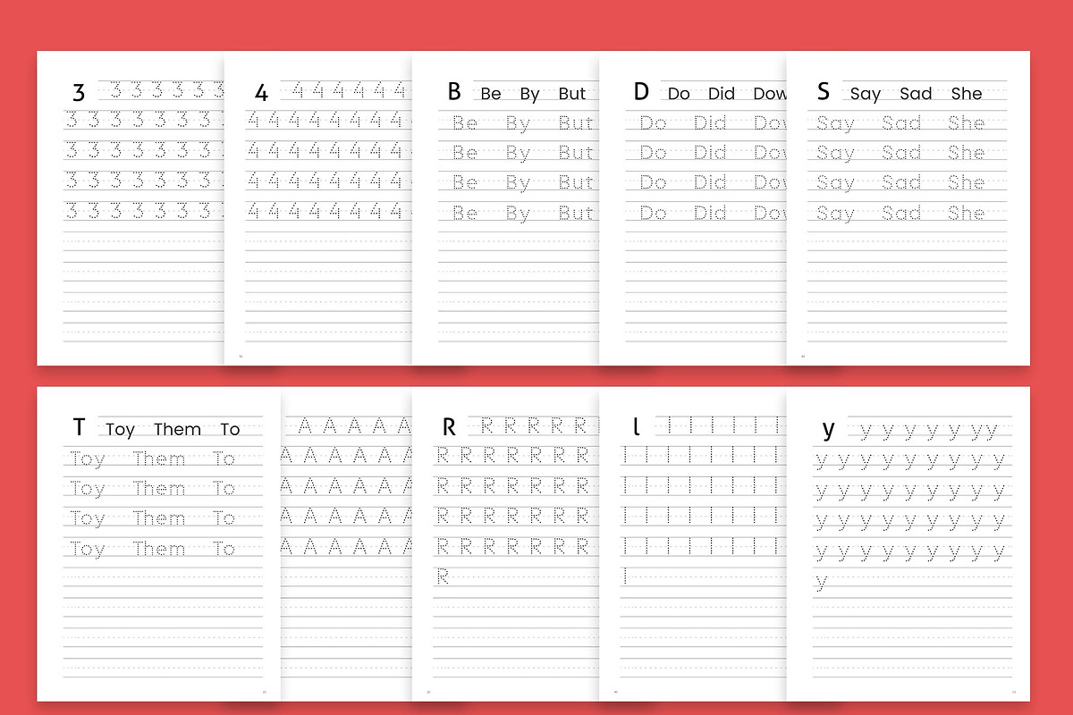 Handwriting Practice for Kids Ages 8, a Stationery Template by Graphic Template (Photo 4 of 4)