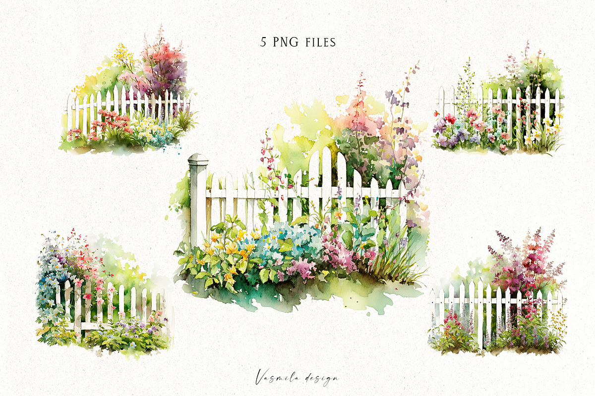 Romantic flower clipart bundle, a Decorative Illustration by Vasmila (Photo 19 of 21)