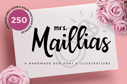Mrs Maillias Duo Font & Doodles
