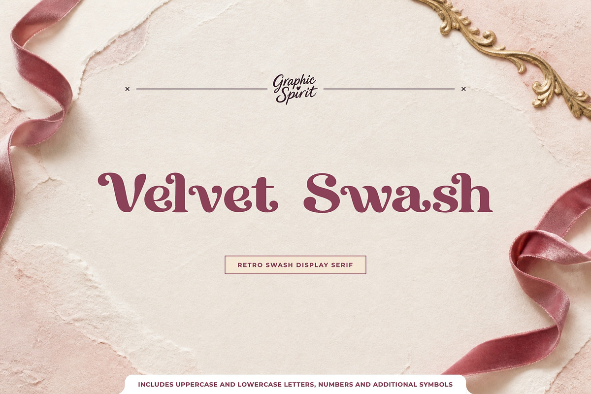 Velvet Swash Retro Swash Serif Font, a Serif Font by Graphic Spirit (Photo 1 of 8)