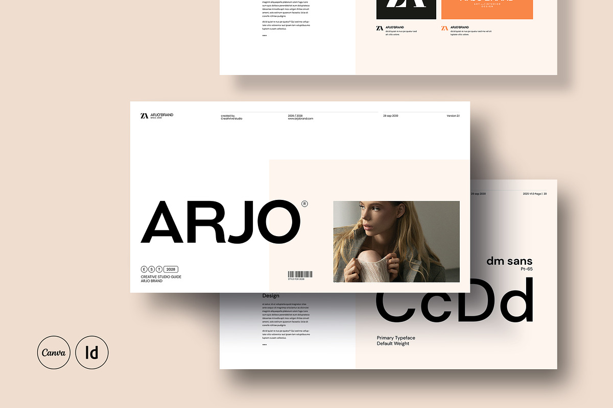 ARJO | Brand Guidelines Canva, a Presentation Template by creathrivestudio (Photo 2 of 13)