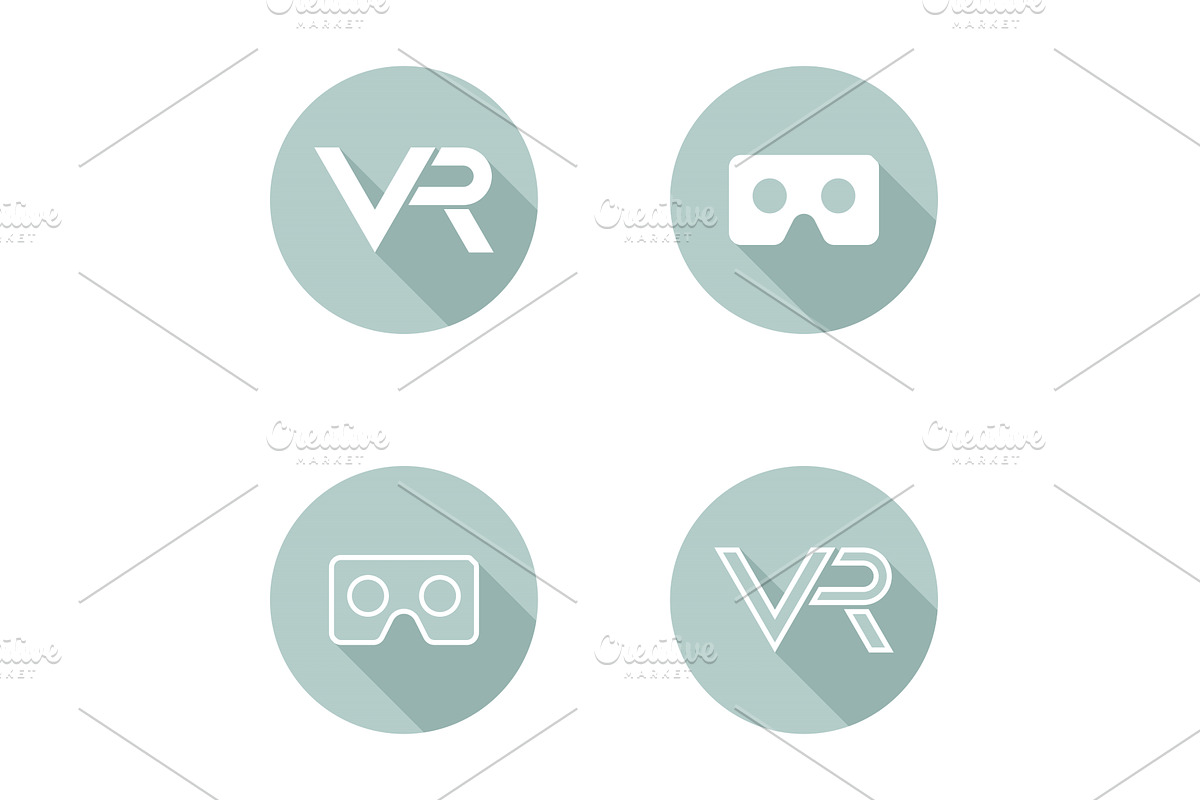 Modern VR Logo in the Circle, a Duotone Icon by FineArtStudio (Photo 1 of 3)