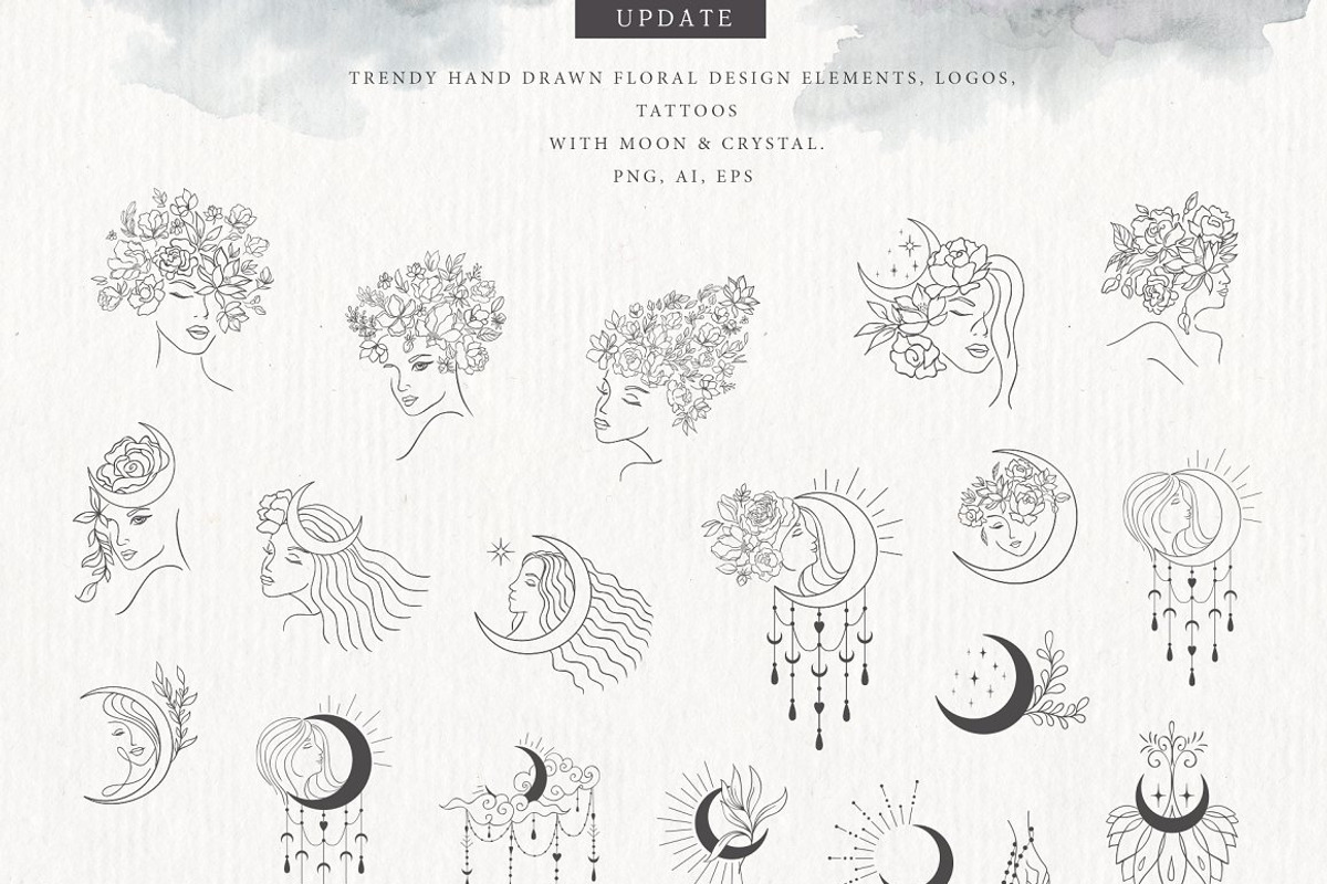 UPDATE! Mystical Moon Trendy Designs, a Decorative Illustration by Designwork (Photo 5 of 23)