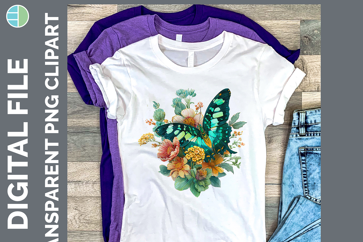 Boho Western Butterfly Clipart, PNG, an Animal Illustration by Enliven Designs (Photo 6 of 9)