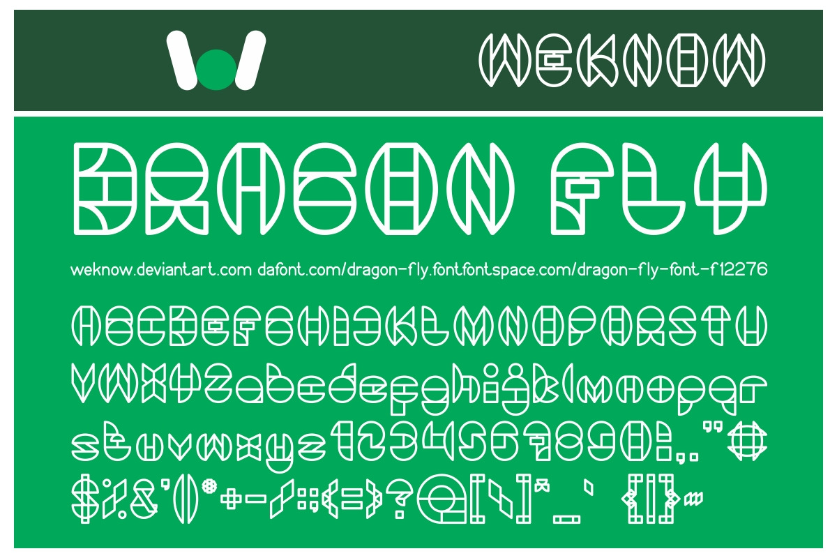 dragon fly font