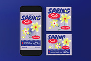 Purple Bold Spring Sale Flyer Set, a Flyer Template by graphicook (Thumbnail 3 of 3)