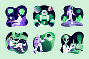 Animated Space and Sci Fi Illustrati, a Technology Illustration by Prosymbols (Thumbnail 3 of 5)