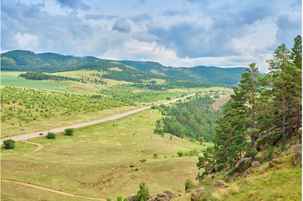 View of the Selenga River from Mount