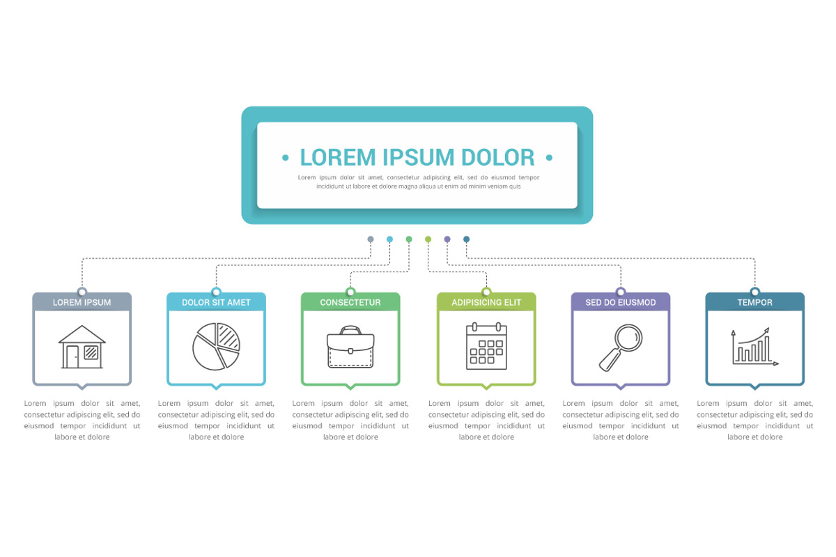 Diagram with 6 Elements, a Graphic by PixMarket