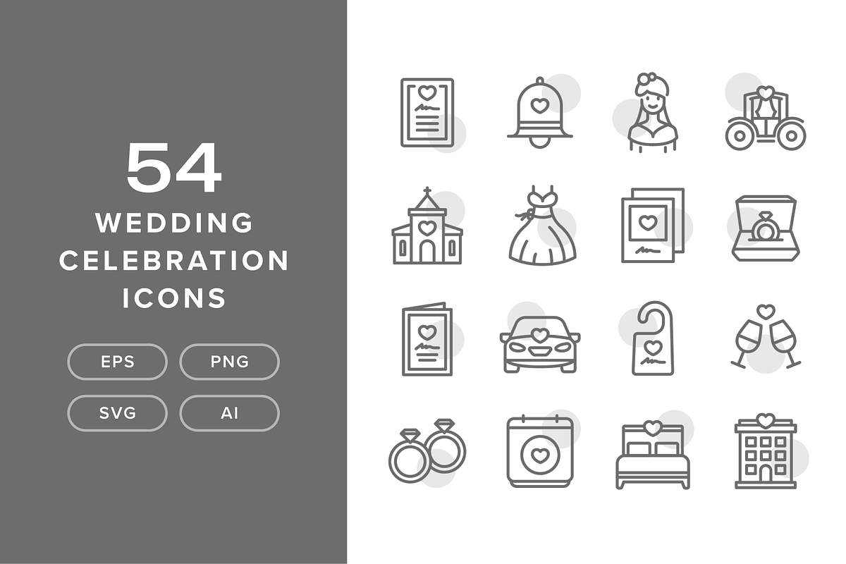 54 Wedding Celebration Icons, a Duotone Icon by Furnace (Photo 1 of 5)