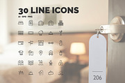 30 Hotel Icons in 3 styles, an Icon by IconUncle (Thumbnail 2 of 3)