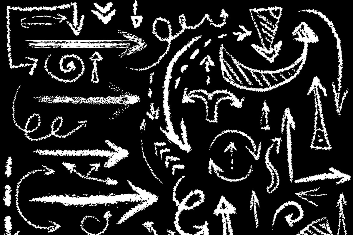 Vector chalk elements collection, an Object Graphic by kateja (Photo 2 of 9)