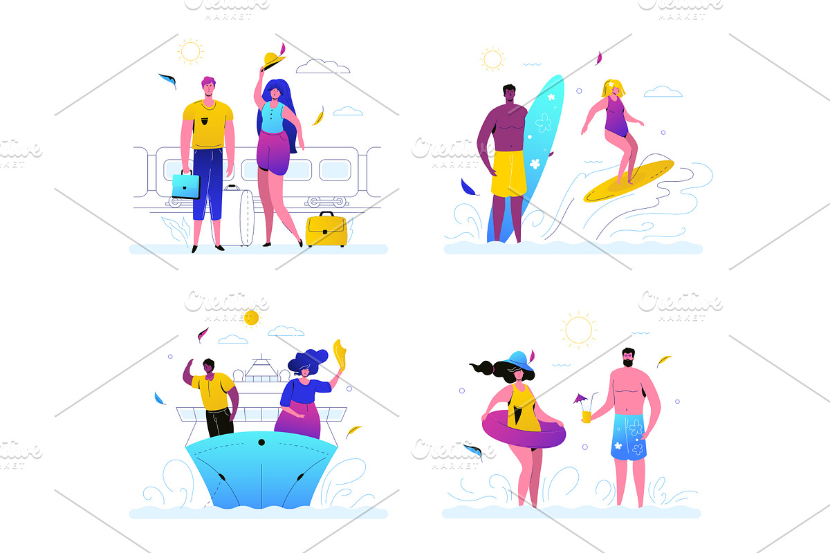 Vacations Illustration Set, a Templates & Theme by Boyko Pictures (Photo 12 of 12)