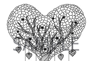 10 Love Coloring Book Design