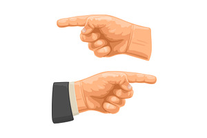 Pointing finger. Hand sign for web, a Technology Illustration by MoreVector