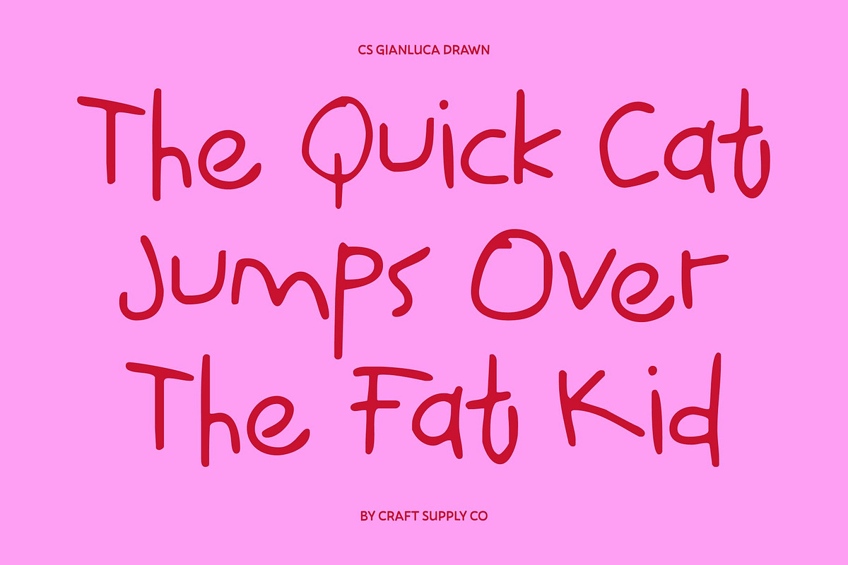 CS Gianluca Drawn, a Handwritten Font by Craft Supply Co. (Photo 5 of 8)