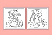 Cozy Place Hygge Coloring Pages, a Decorative Illustration by Coco Bloom (Thumbnail 3 of 4)