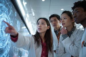 Scientists Analyze Data on Interacti, a Photo by Pixeness Studio