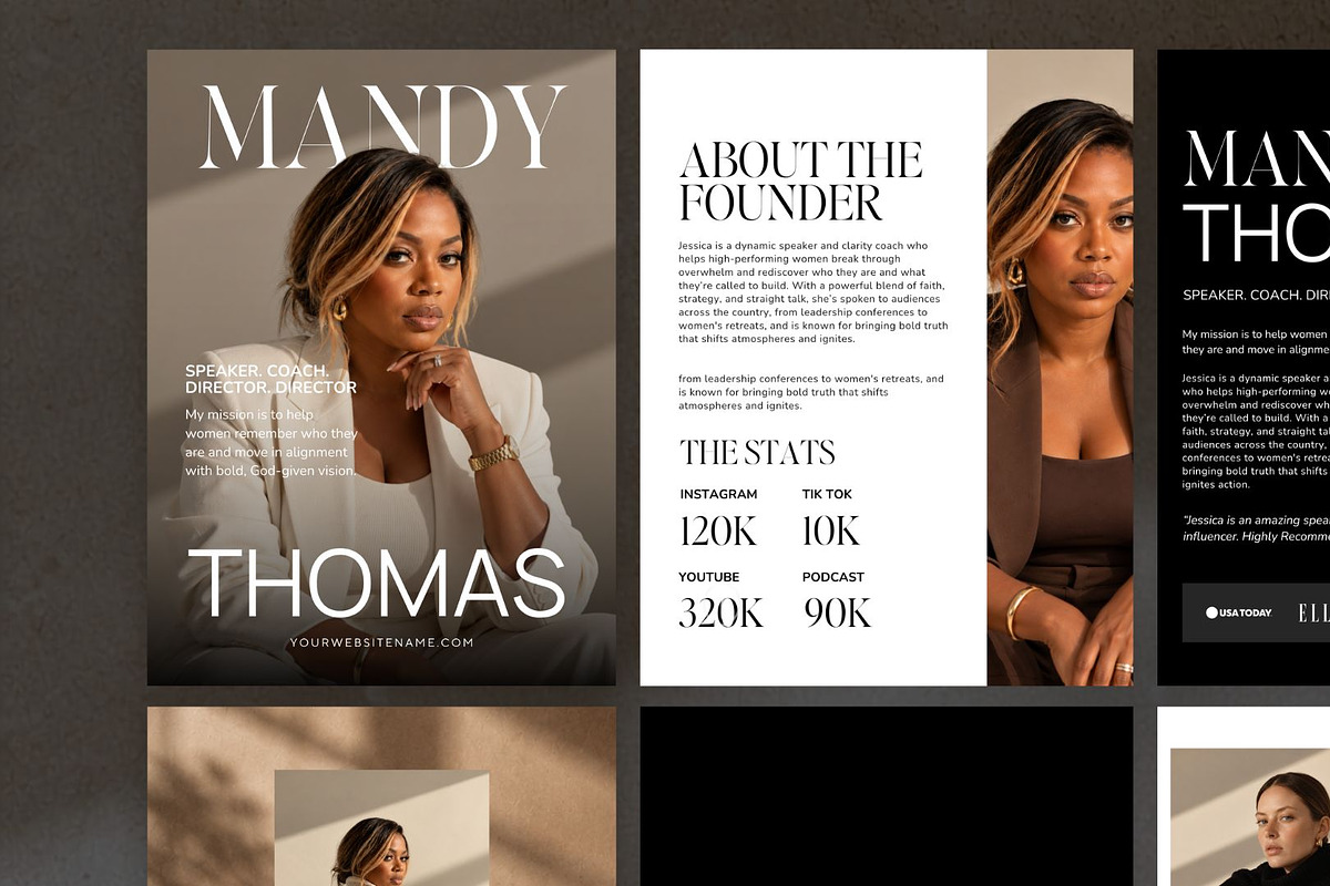 Melanin Speaker Canva Media Kit, a Presentation Template by JOA CREATIVE LAB (Photo 1 of 8)