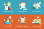 Flat SEO & Online Marketing Concepts, an Outline Icon by Flat Icons (Thumbnail 2 of 5)