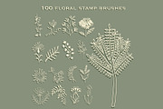 100 Floral Stamp brushes, an Illustration by Olga Brinza (Thumbnail 1 of 11)