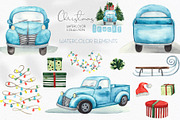 Watercolor Christmas trucks, an Object Graphic by Ana-Sakuta (Thumbnail 18 of 19)