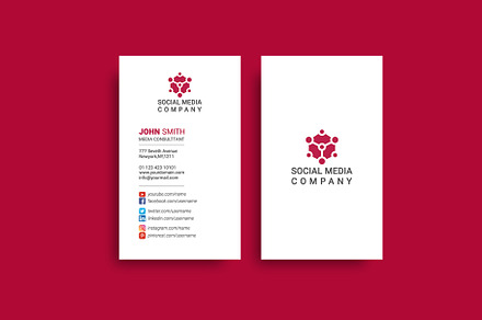 Social Media Business Card, a Business Card Template by Smashing_Studio
