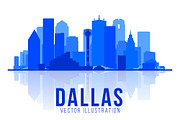 Dallas Texas skyline illustration, an Illustration by Sky and glass (Thumbnail 4 of 6)