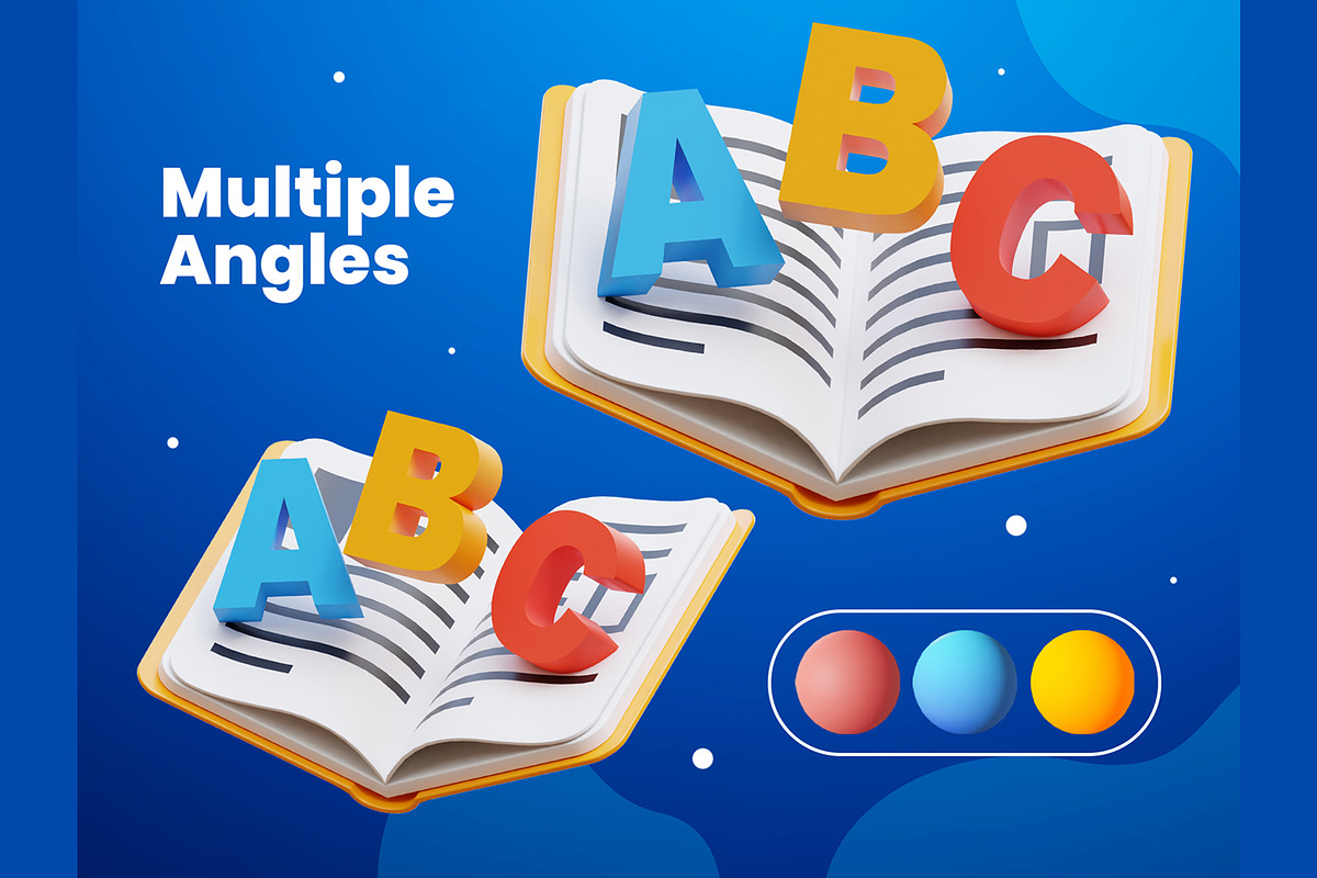 Education 3D Icons, an Object 3D Model by Rakata Studio (Photo 4 of 7)