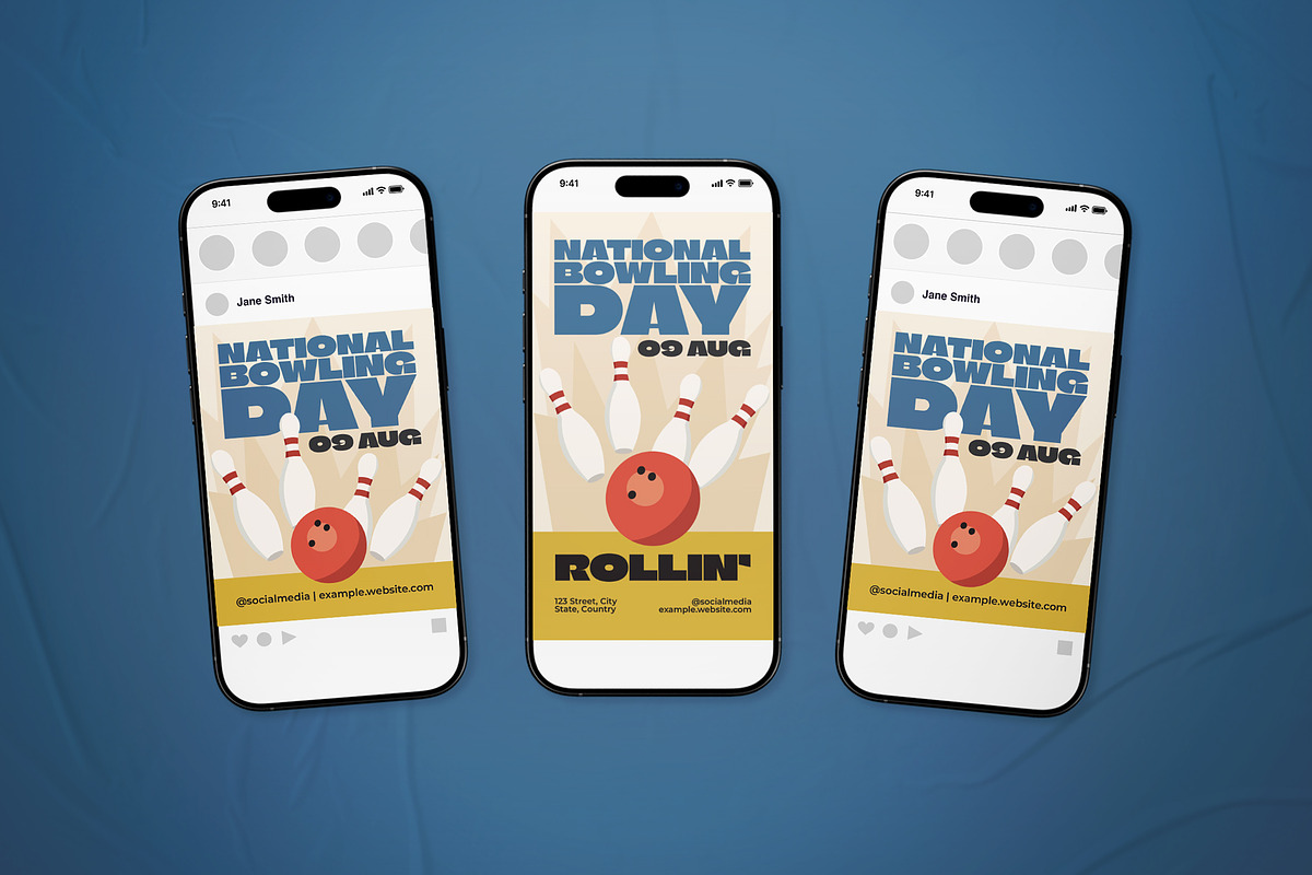 National Bowling Day Flyer Set, a Flyer Template by The Good Store (Photo 2 of 2)