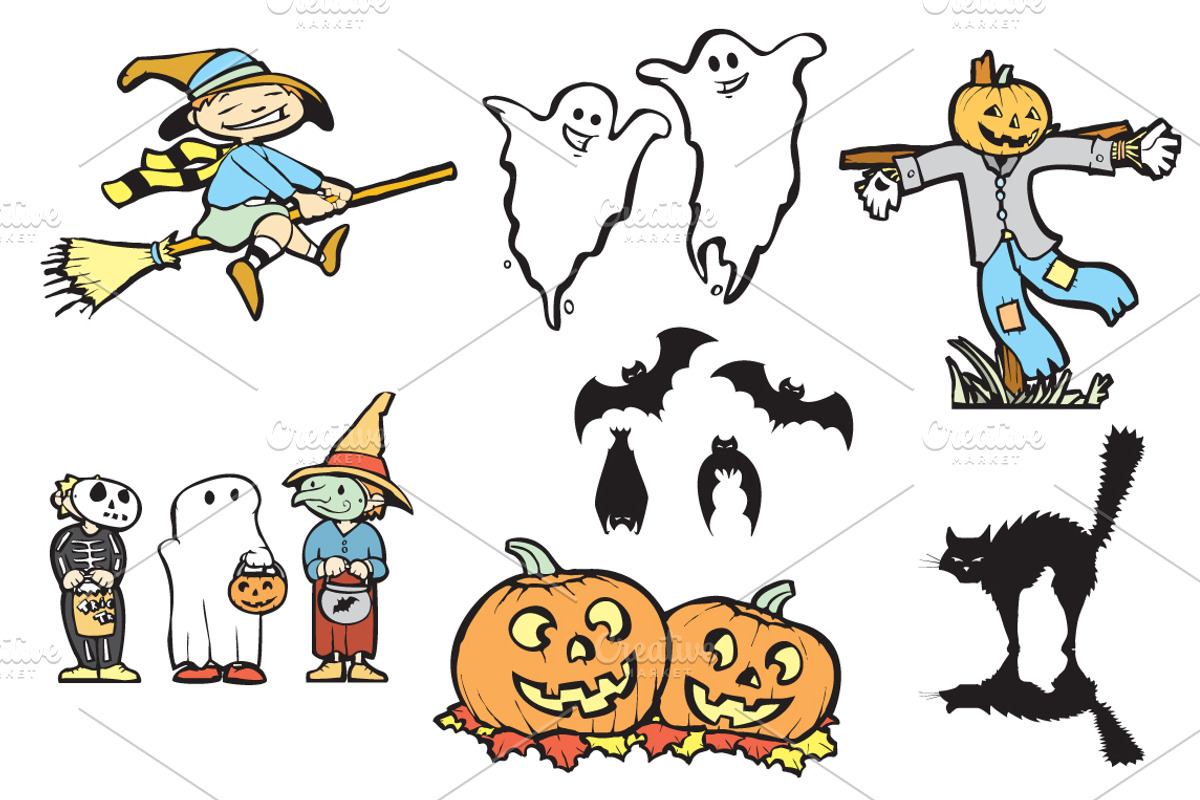 Halloween Group, an Illustration by Xochicalco's Ruin