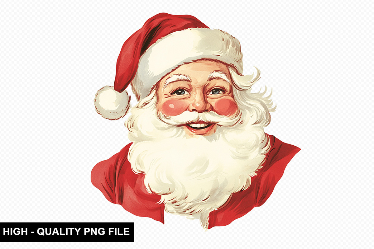 Vintage Santa Clipart Bundle, an Illustration by crative8112 (Photo 8 of 11)
