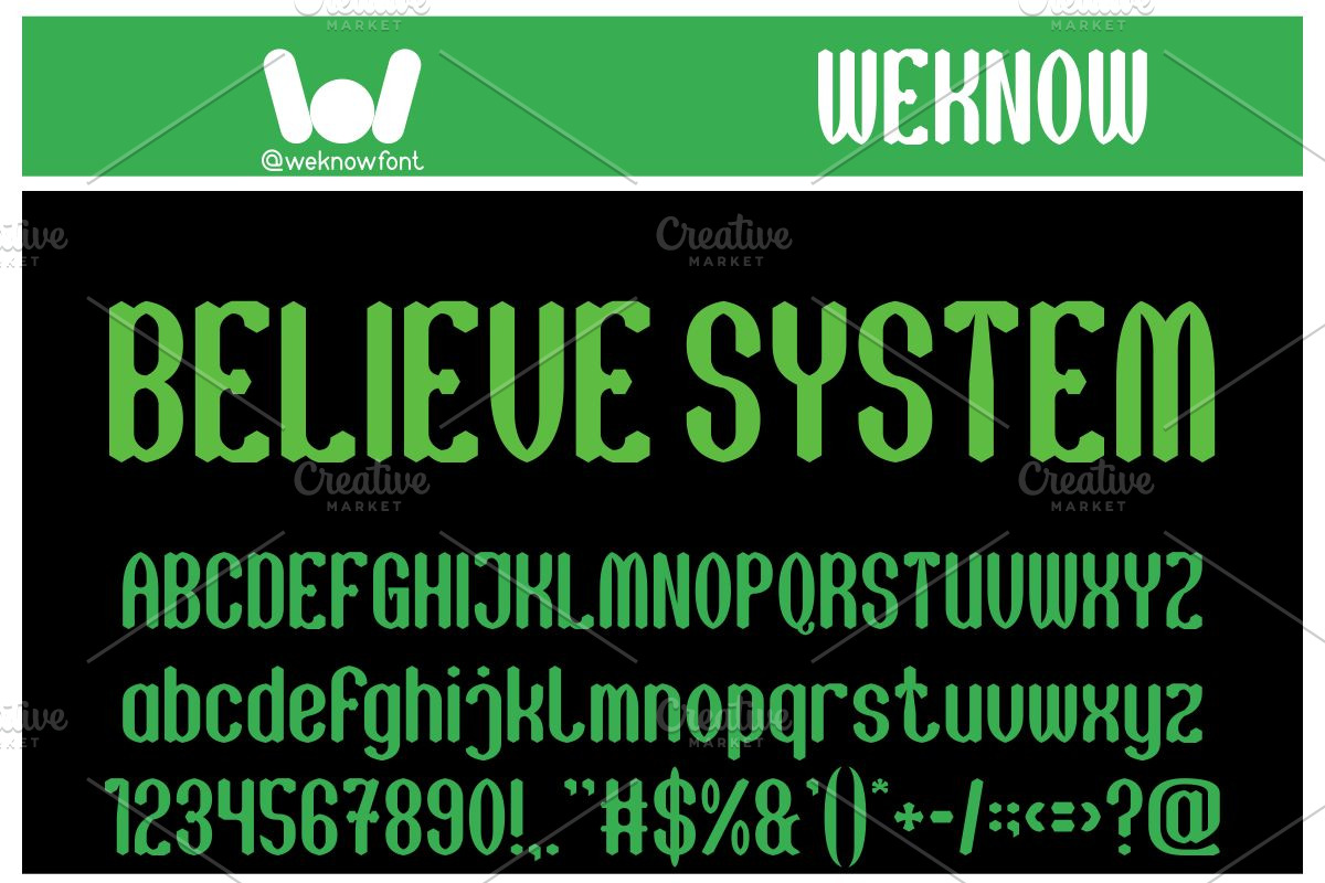 Believe System font, a Font by weknow (Photo 1 of 8)