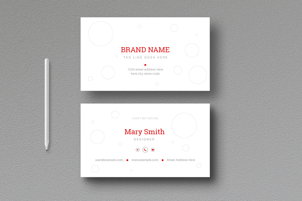 Simple Business Card Layout, a Business Card Template by MightyDesign (Photo 1 of 5)