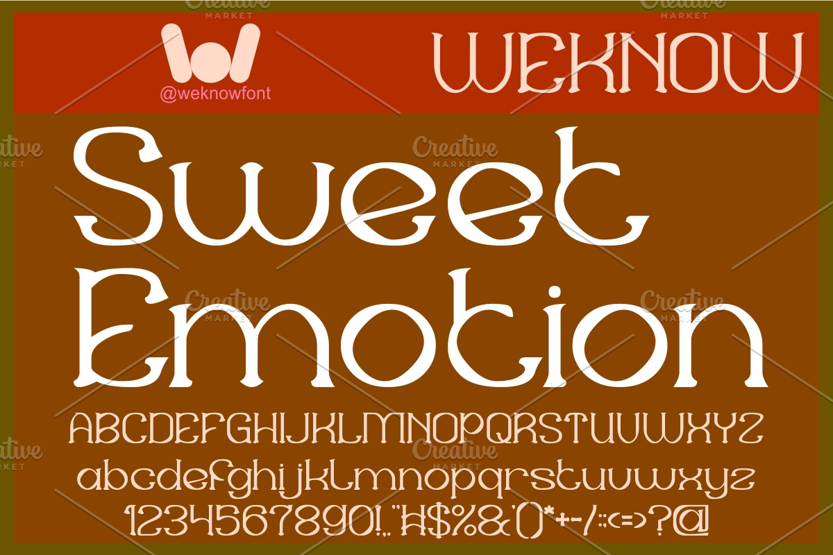 Sweet Emotion Font, a Serif Font by weknow (Photo 1 of 8)