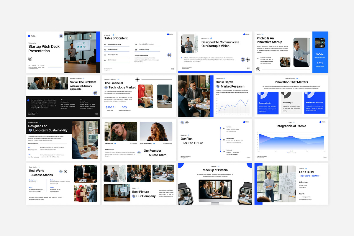 White Blue Modern Startup Pitch Deck, a Presentation Template by Eklip Studio (Photo 6 of 6)