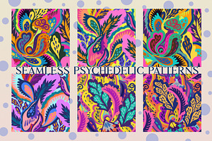 Psychedelic Seamless Patterns