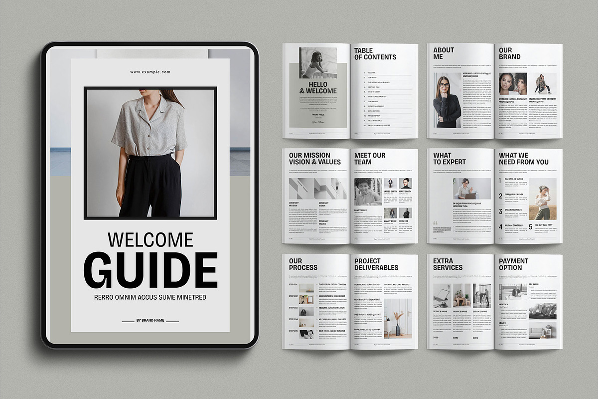 Digital Welcome Guide Template, a Brochure Template by E-Type (Photo 1 of 7)